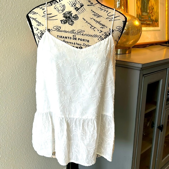 Ann Taylor Loft Tops - Ann Taylor Loft White Cami Size Medium Petite